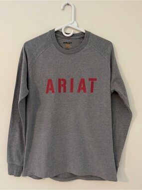Ariat Rebar Long Sleeve Ladies LS Tee Gray Sz L